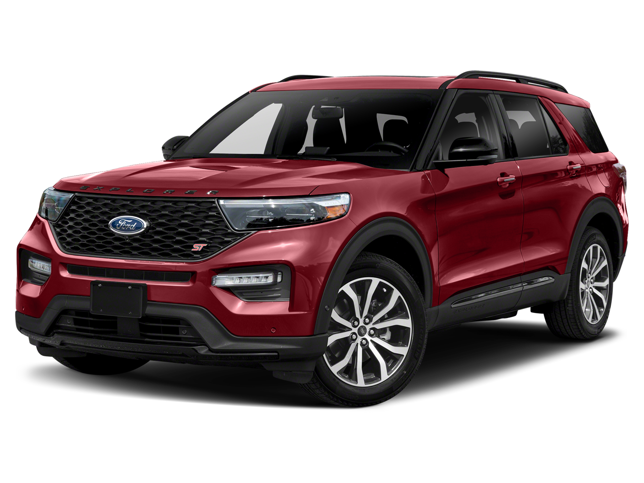 2022 Ford Explorer ST in Carbonized Gray Metallic — front three-quarter view