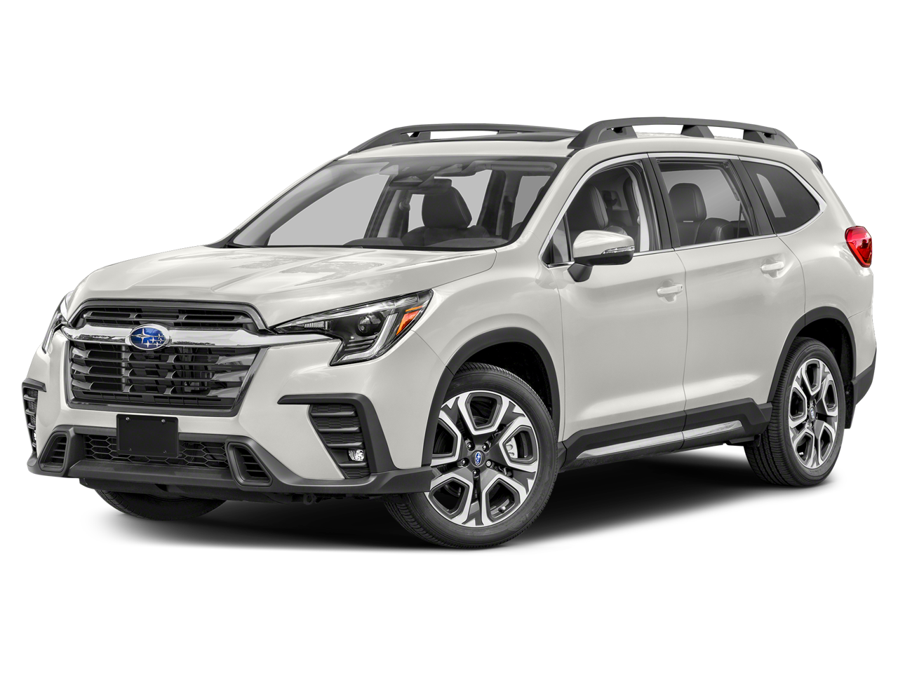 2024 Subaru Ascent Limited in Crystal White Pearl — front three-quarter view