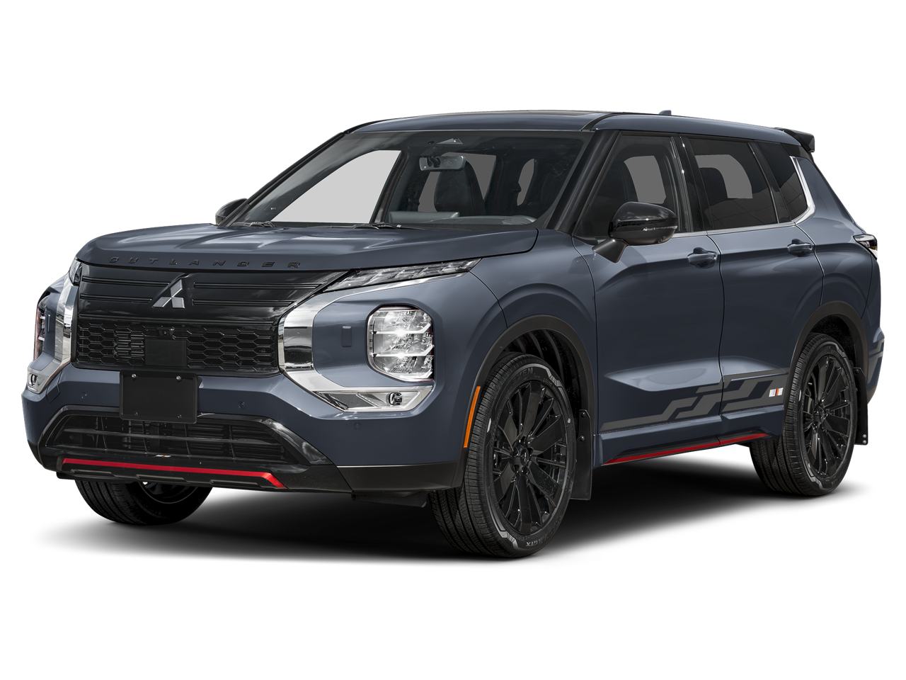 2026 Mitsubishi Outlander Ralliart in White Diamond Blk Roof — front three-quarter view