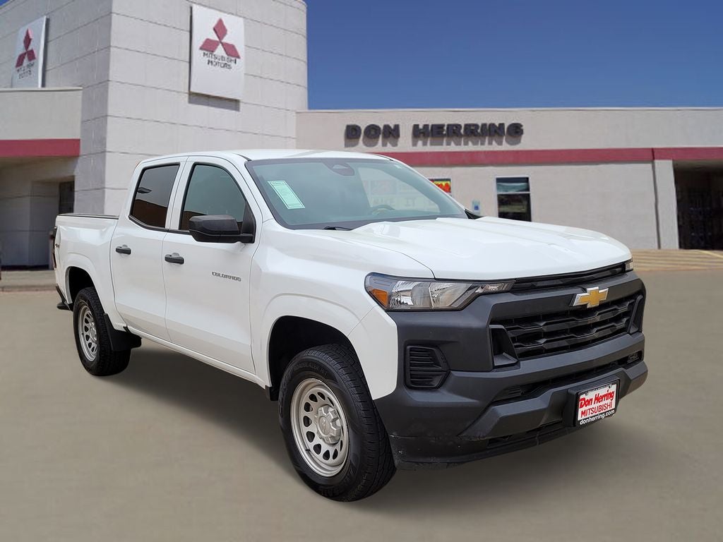 2023 Chevrolet Colorado 4WD Work Truck in Summit White — front three-quarter view