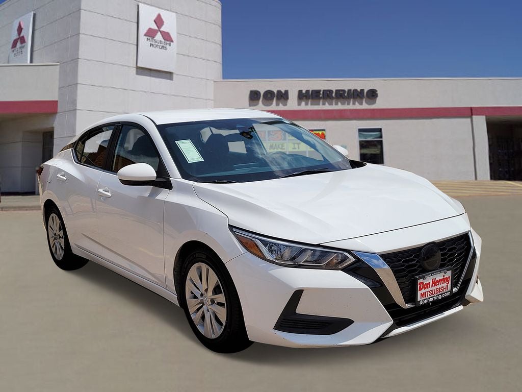 2022 Nissan Sentra S in Fresh Powder — front three-quarter view