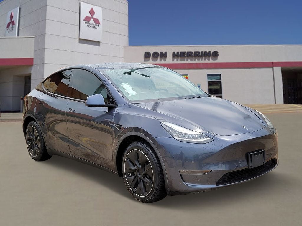 2021 Tesla Model Y Long Range in Gray — front three-quarter view