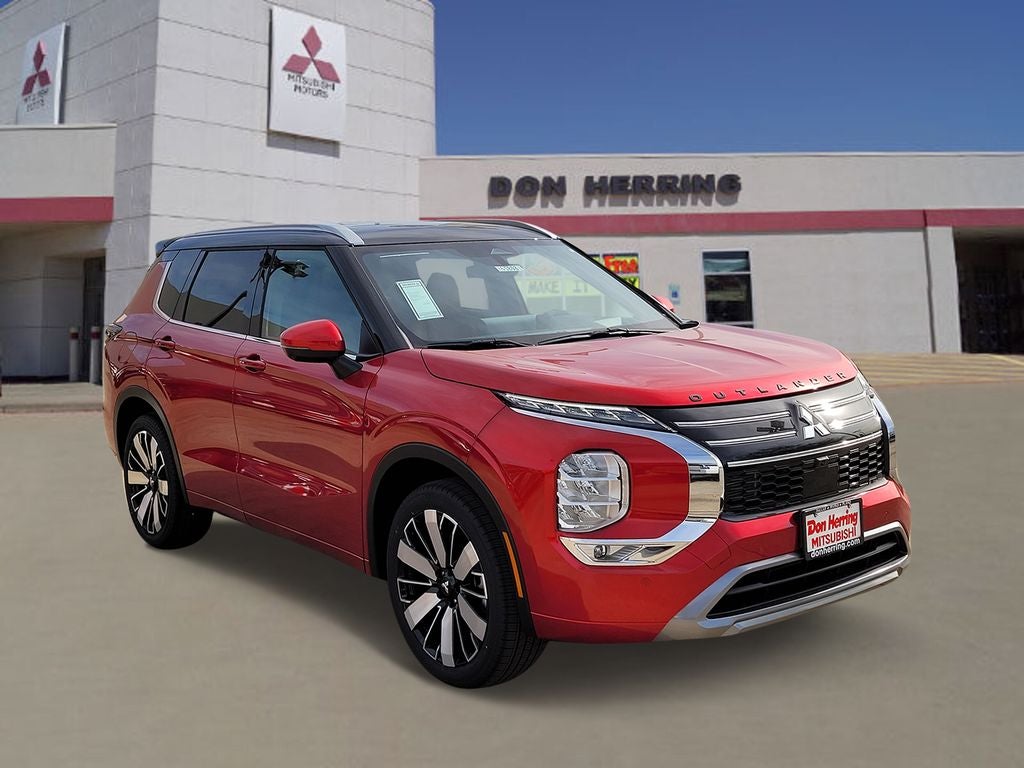 2026 Mitsubishi Outlander SEL in Red Diamond — front three-quarter view
