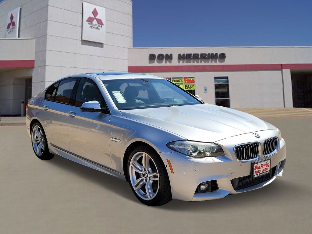 2016 BMW 5 series 535i in Glacier Silver Metallic — front three-quarter view